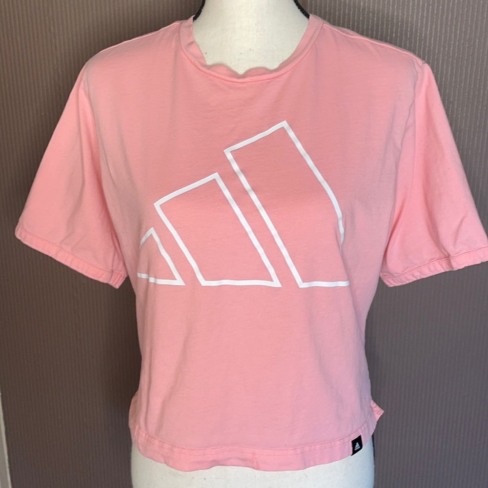Adidas pink  top size medium